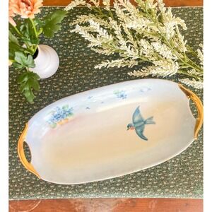 Antique Bavarian Hand-Painted Porcelain Platter – N. Niederfeld Artist Signed